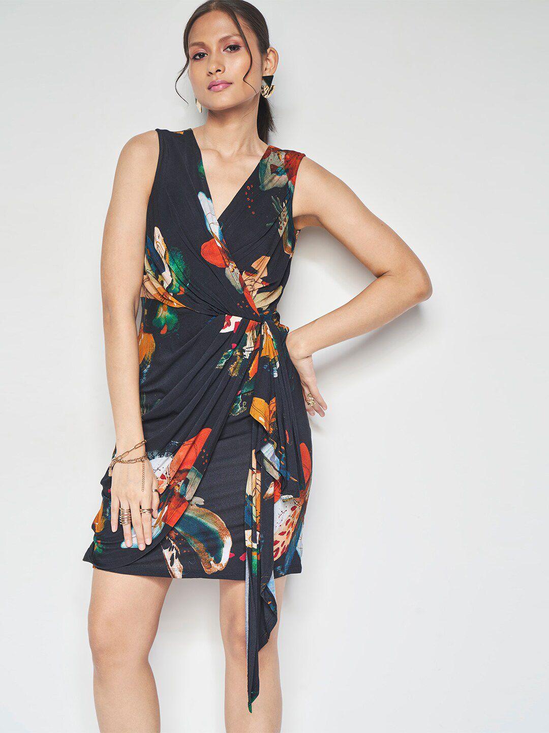 and floral print dress