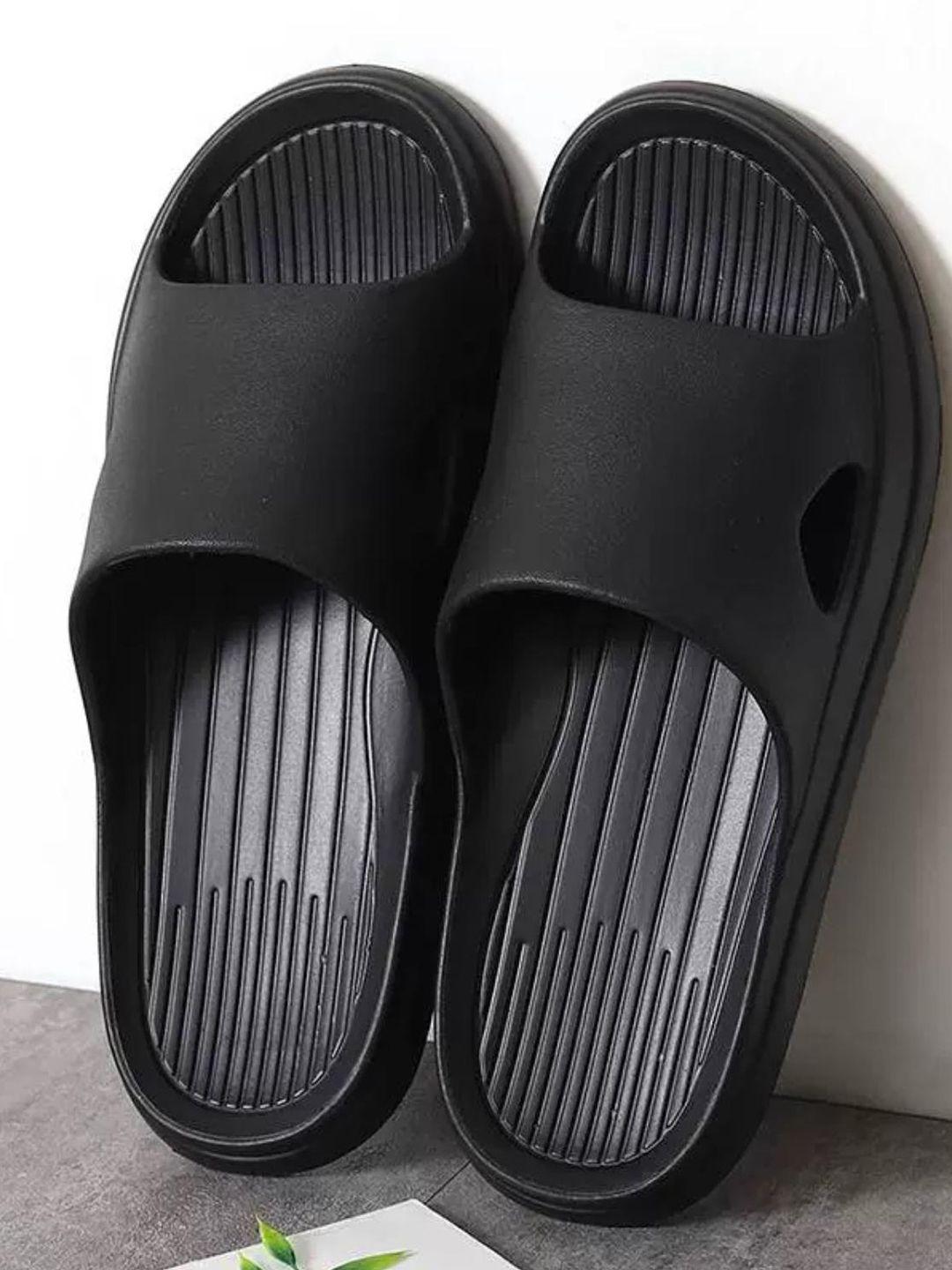 mast & harbour unisex black open toe sliders