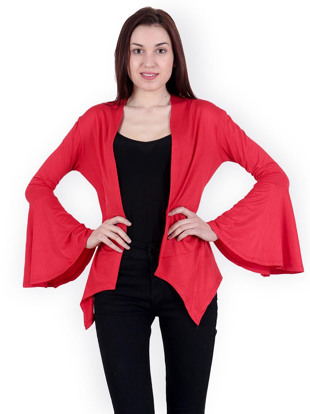 scorpius red solid open front shrug