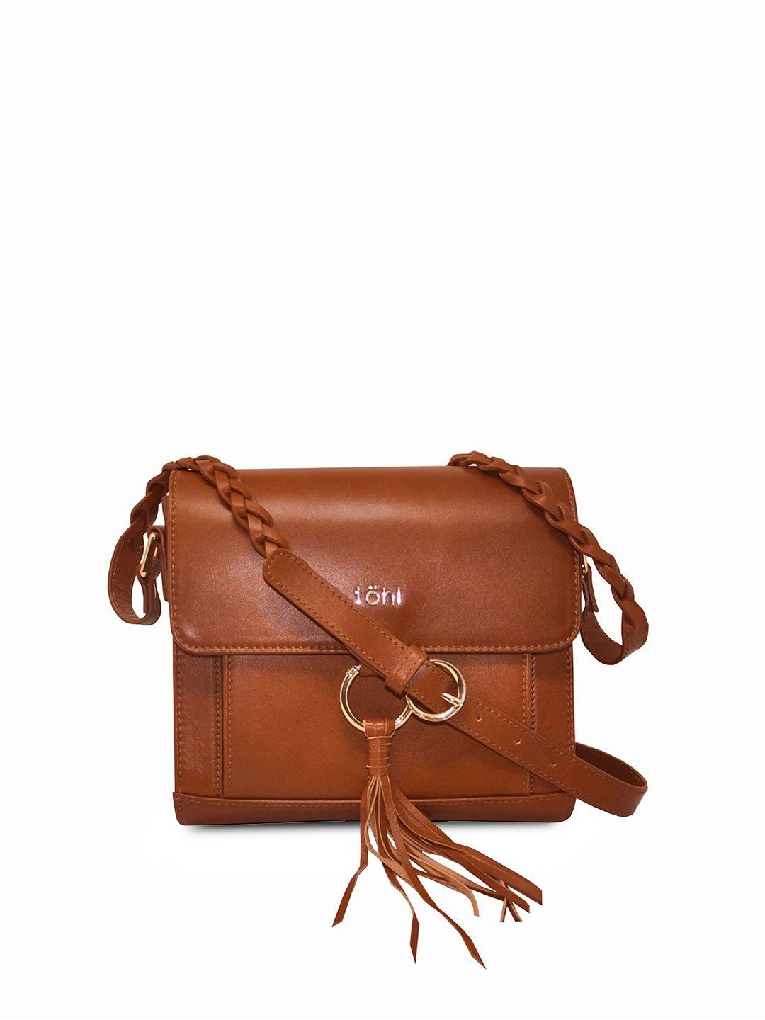 tohl tan solid sling bag