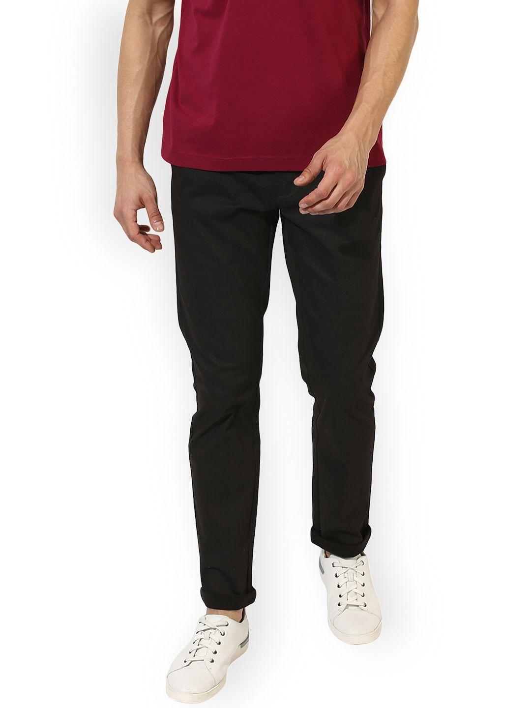 red tape men brown comfort slim fit solid chinos