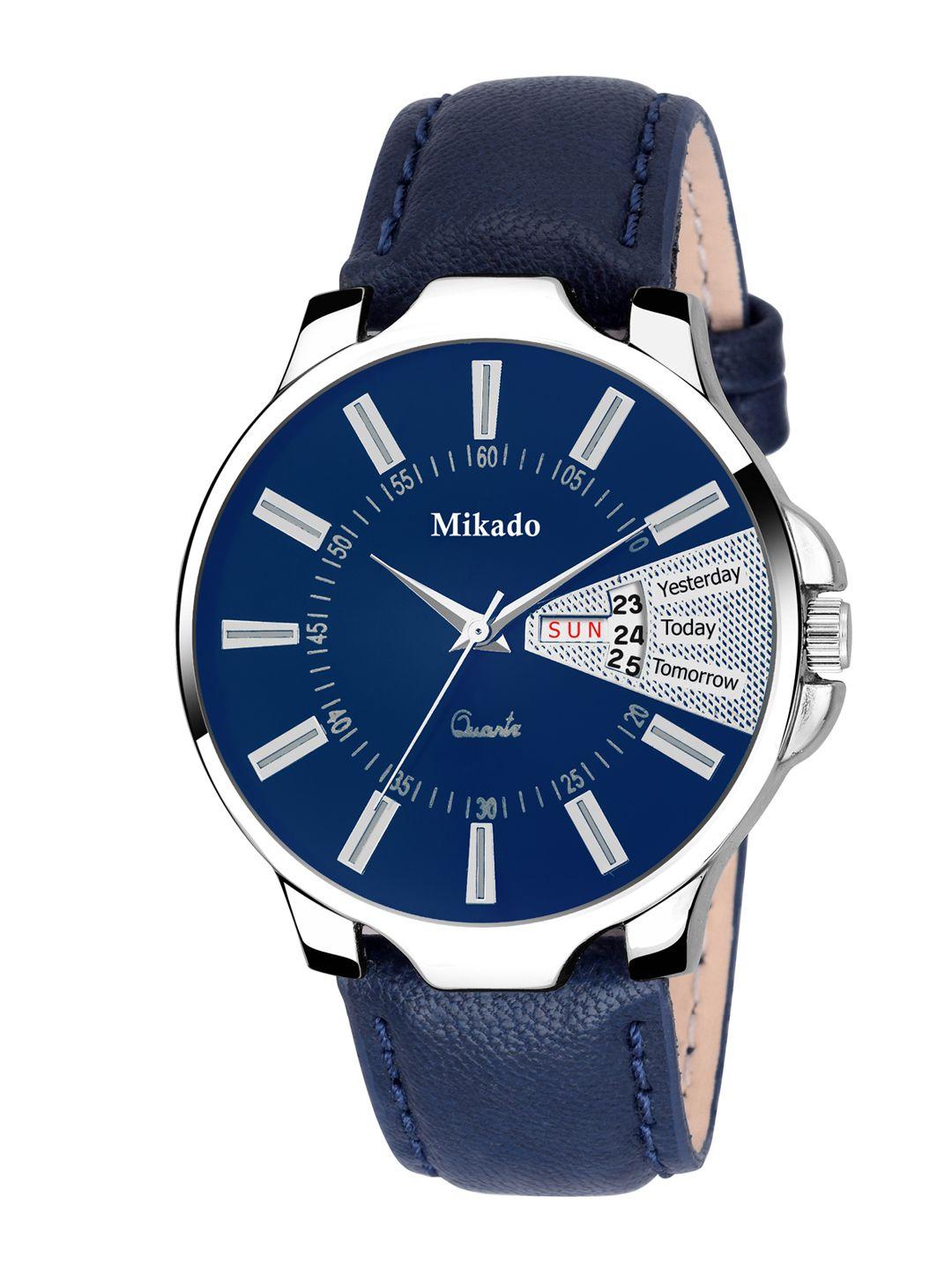 mikado men blue analogue watch rs8018