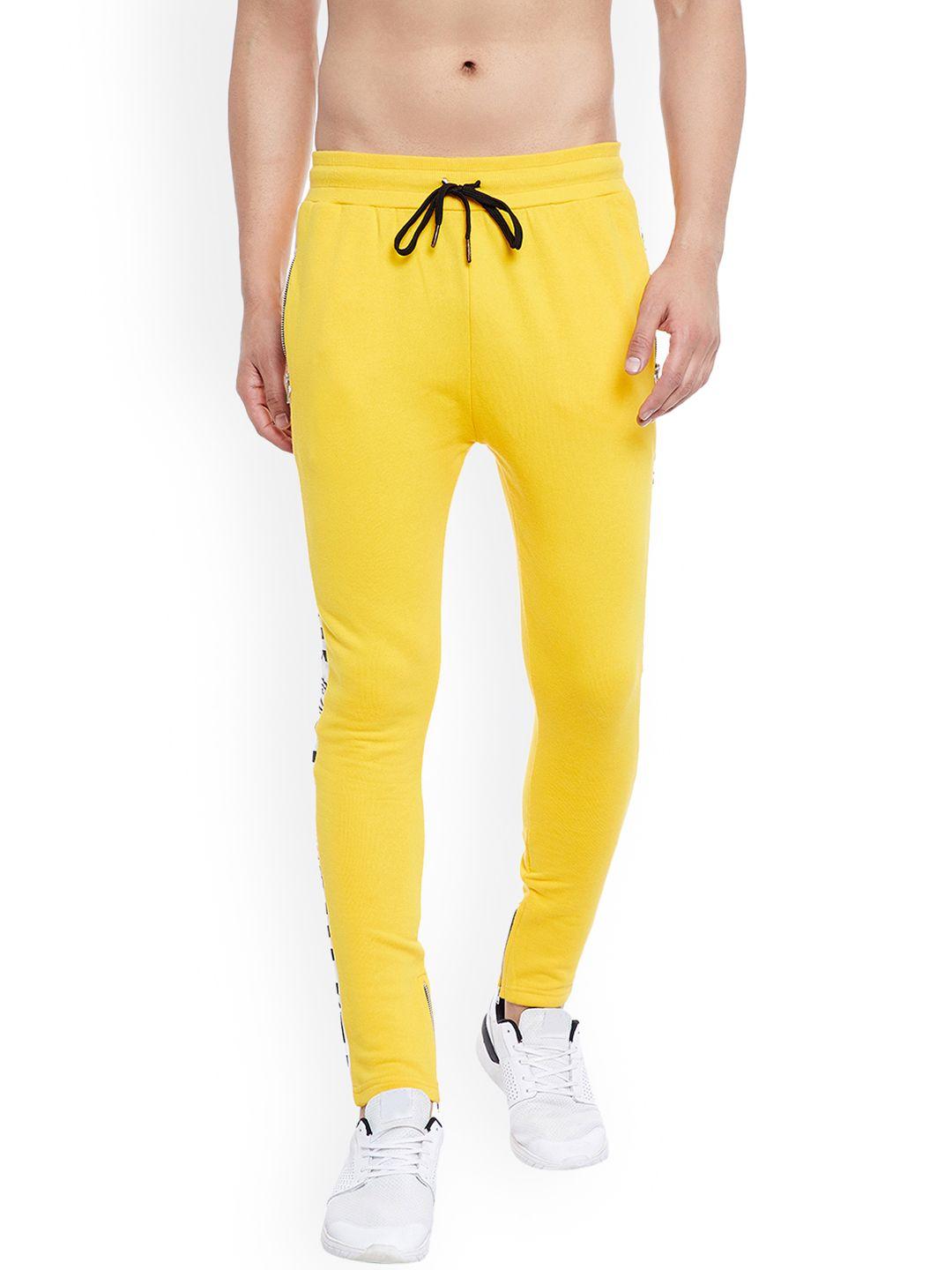 fugazee yellow zipped track pants