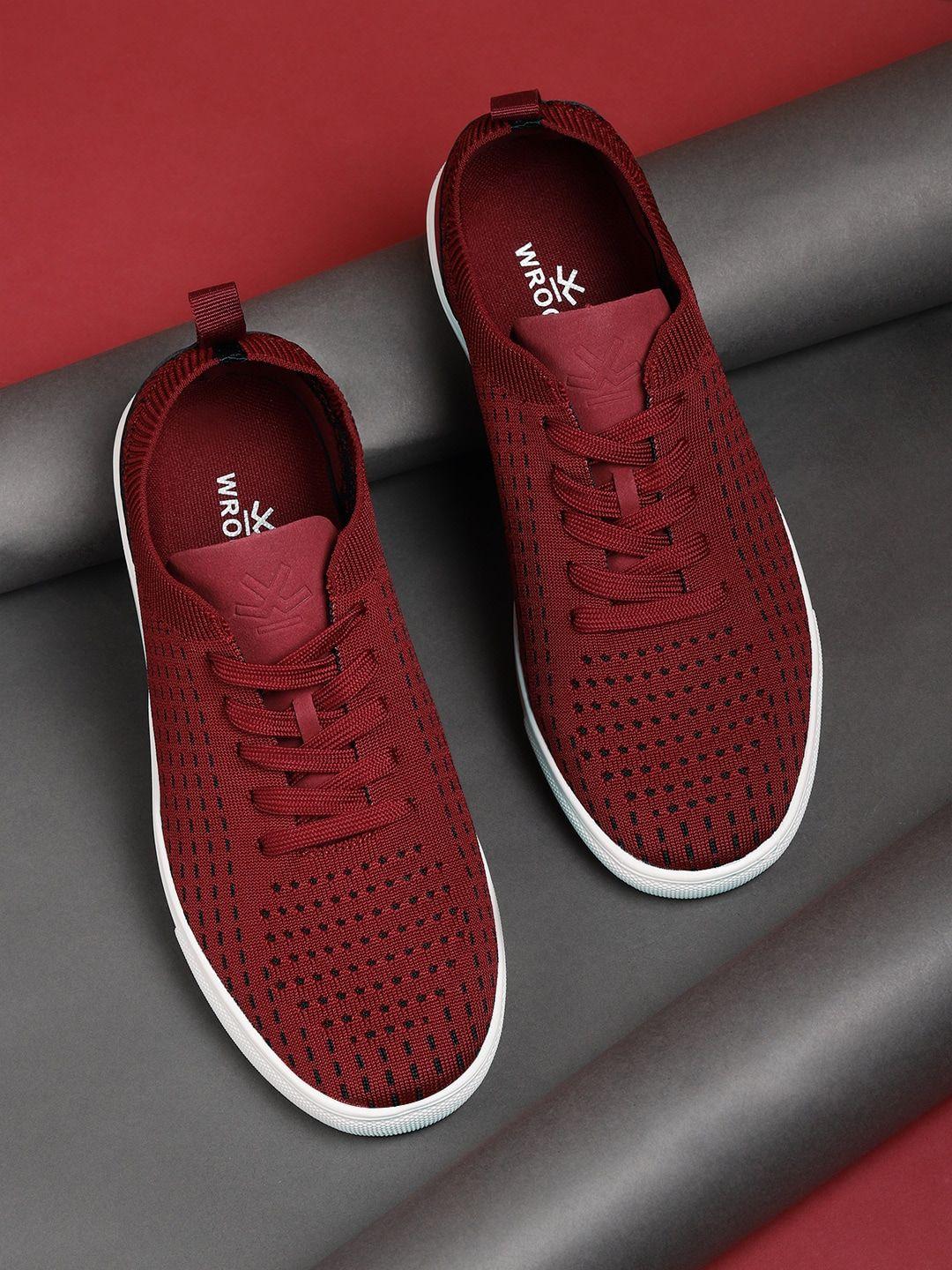 wrogn men maroon sneakers