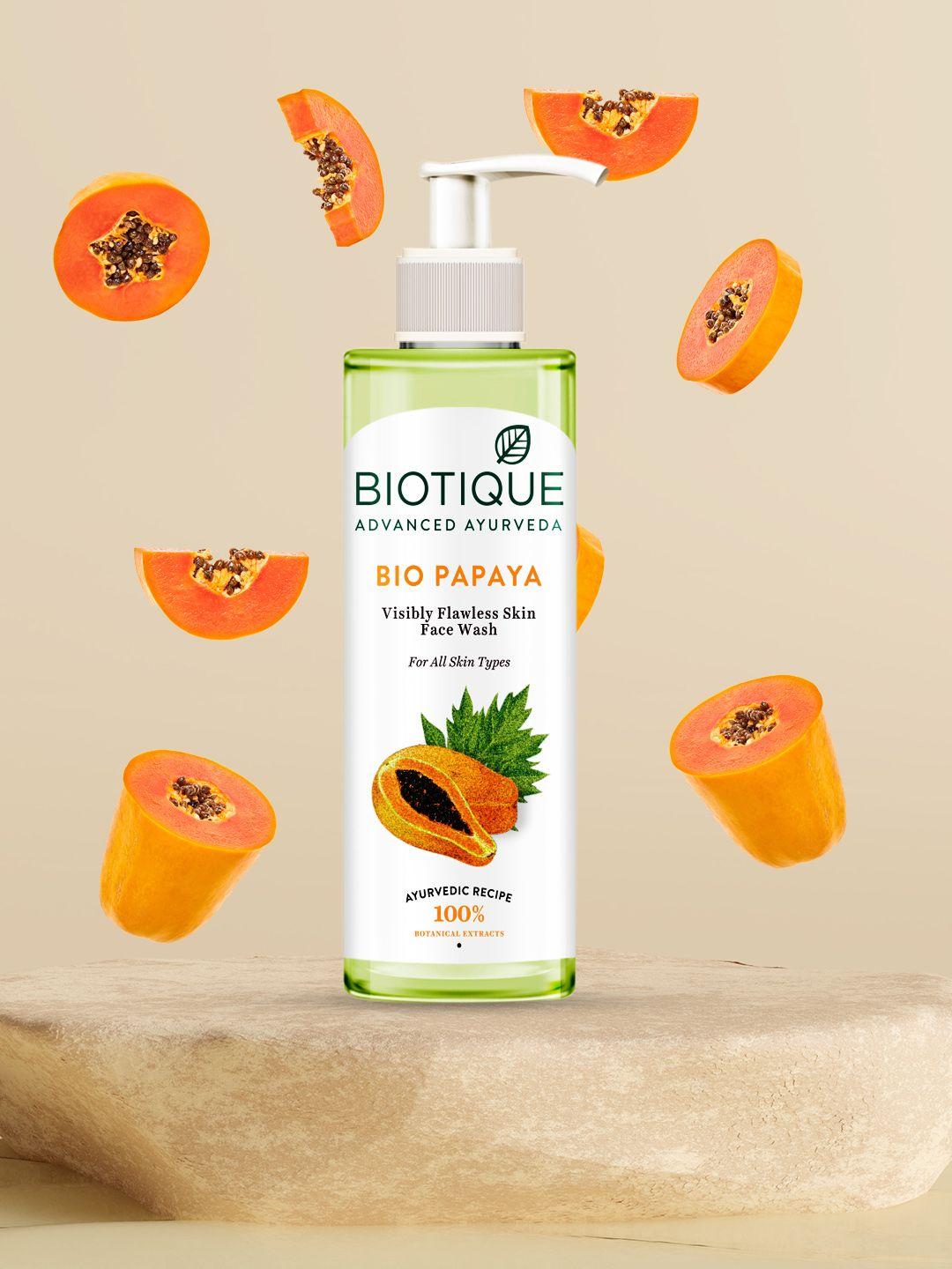 biotique bio papaya visibly ageless sustainable face wash 200 ml