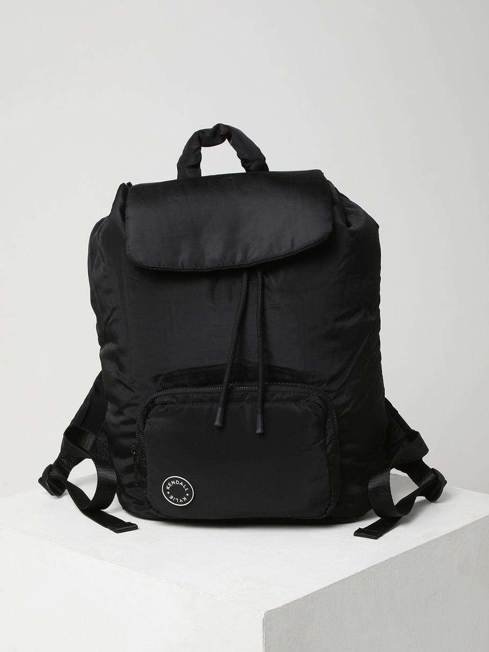 kendall & kylie womens black solid backpack