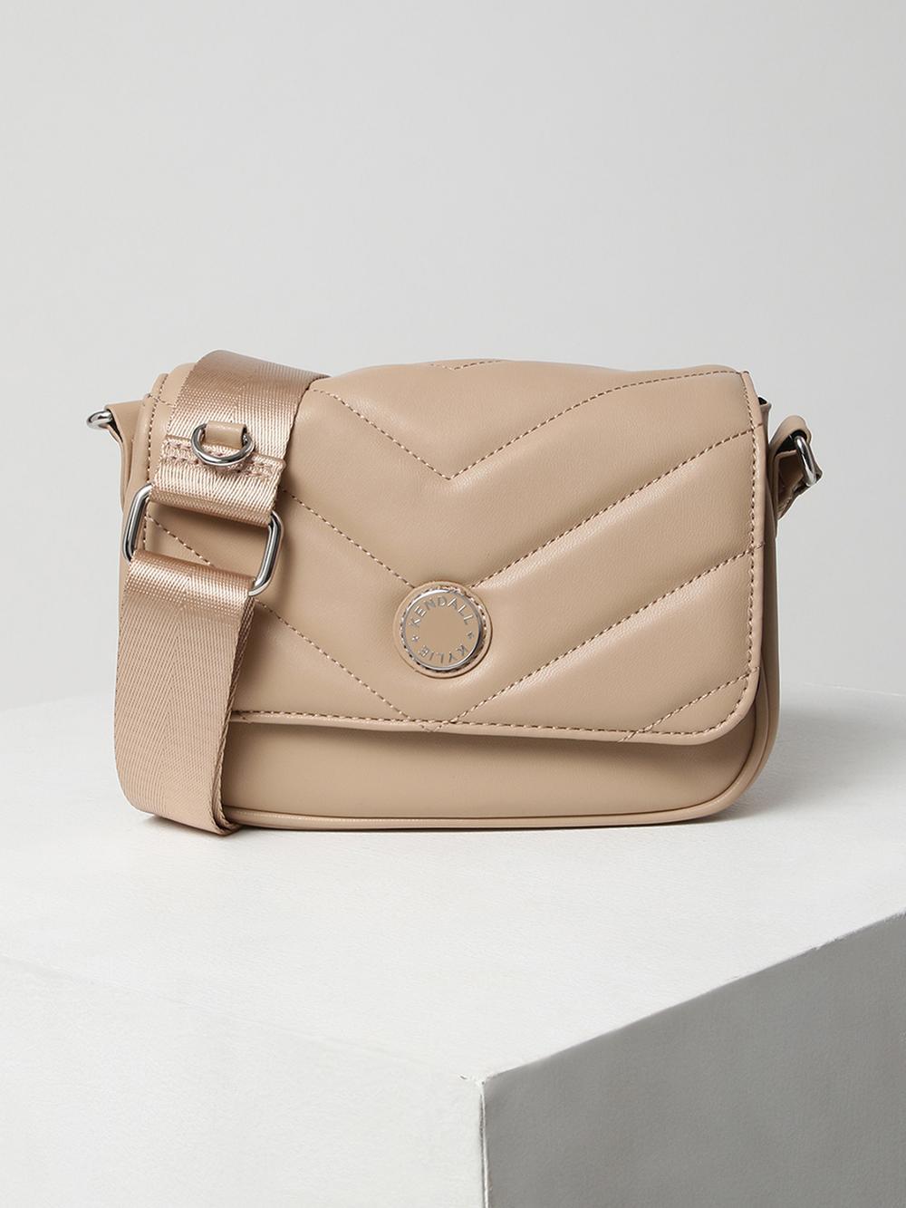 kendall & kylie womens brown solid crossbody