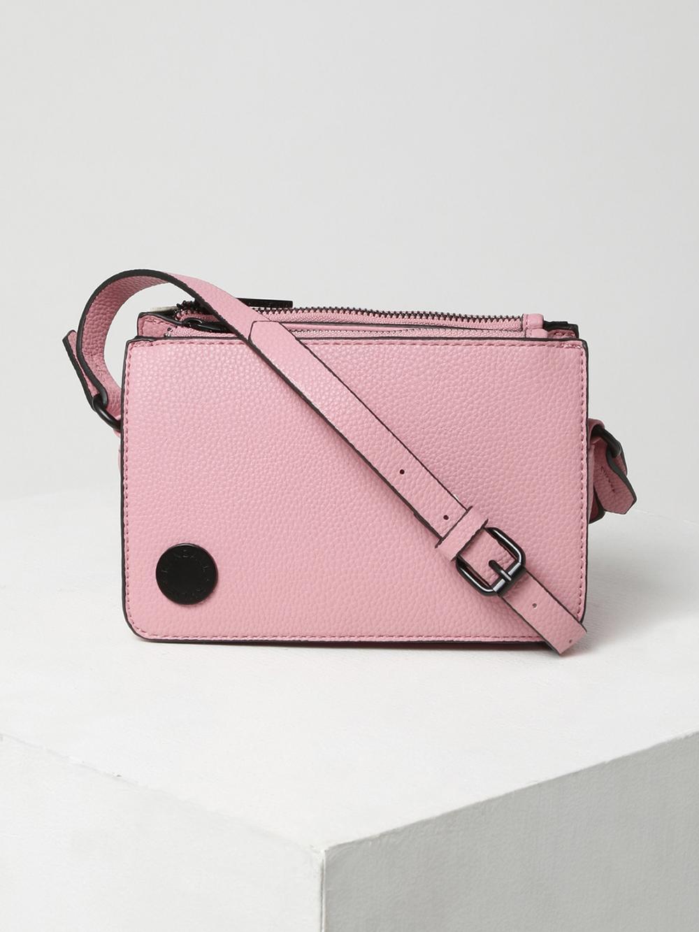 kendall & kylie womens pink solid crossbody