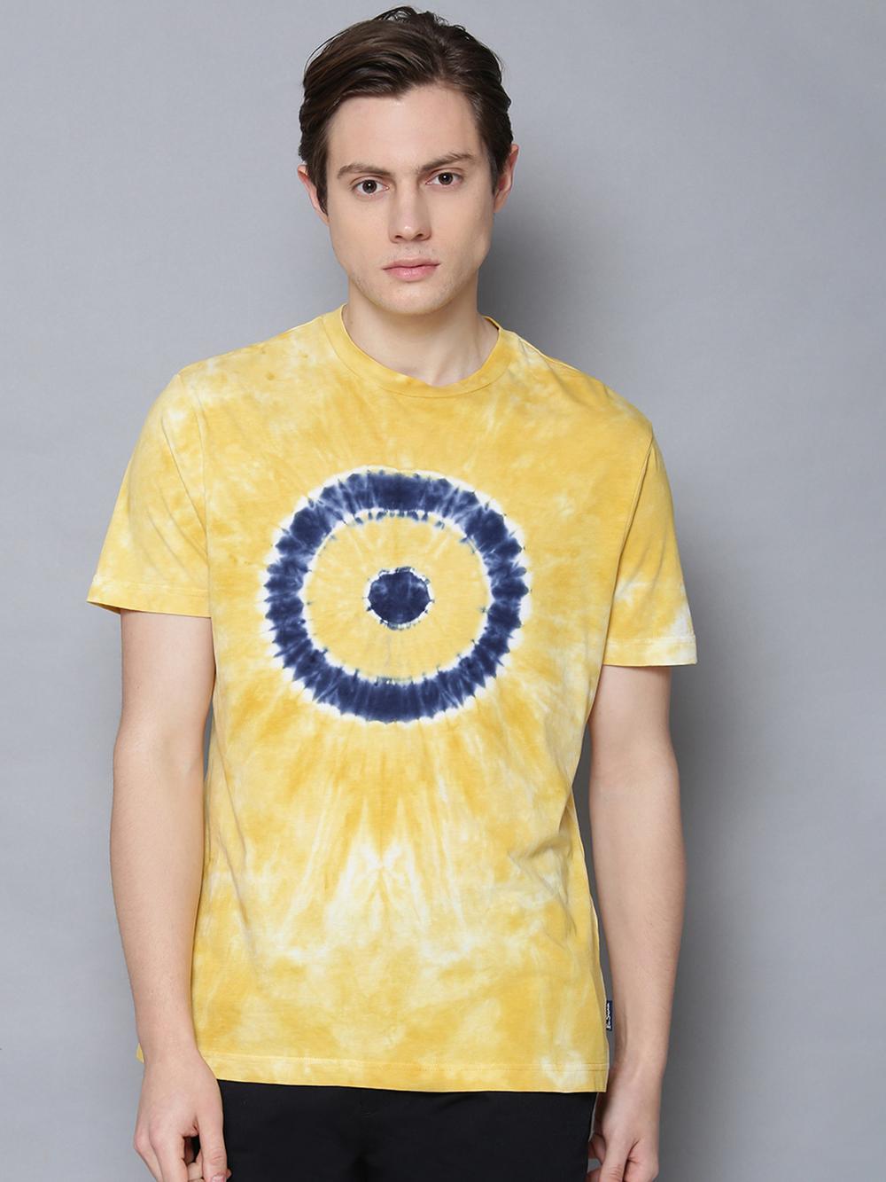 yellow dyed round neck t-shirt