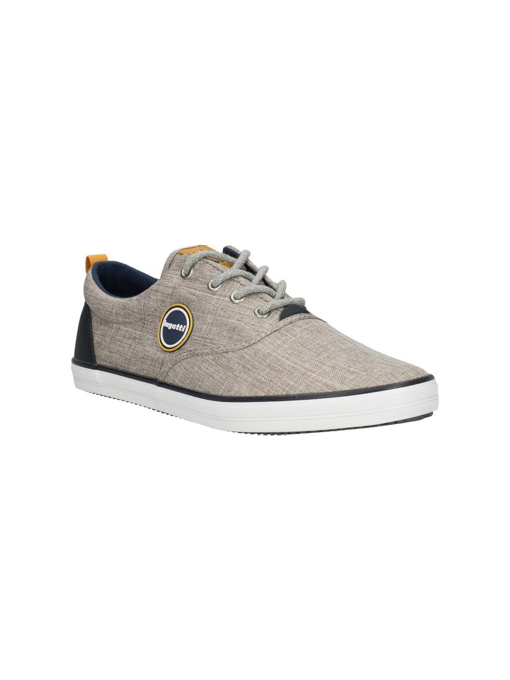 bugatti men light grey canvas shoes