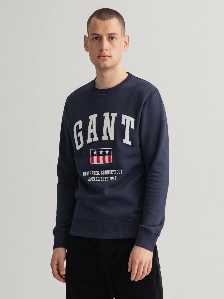 blue solid regular fit sweatshirt