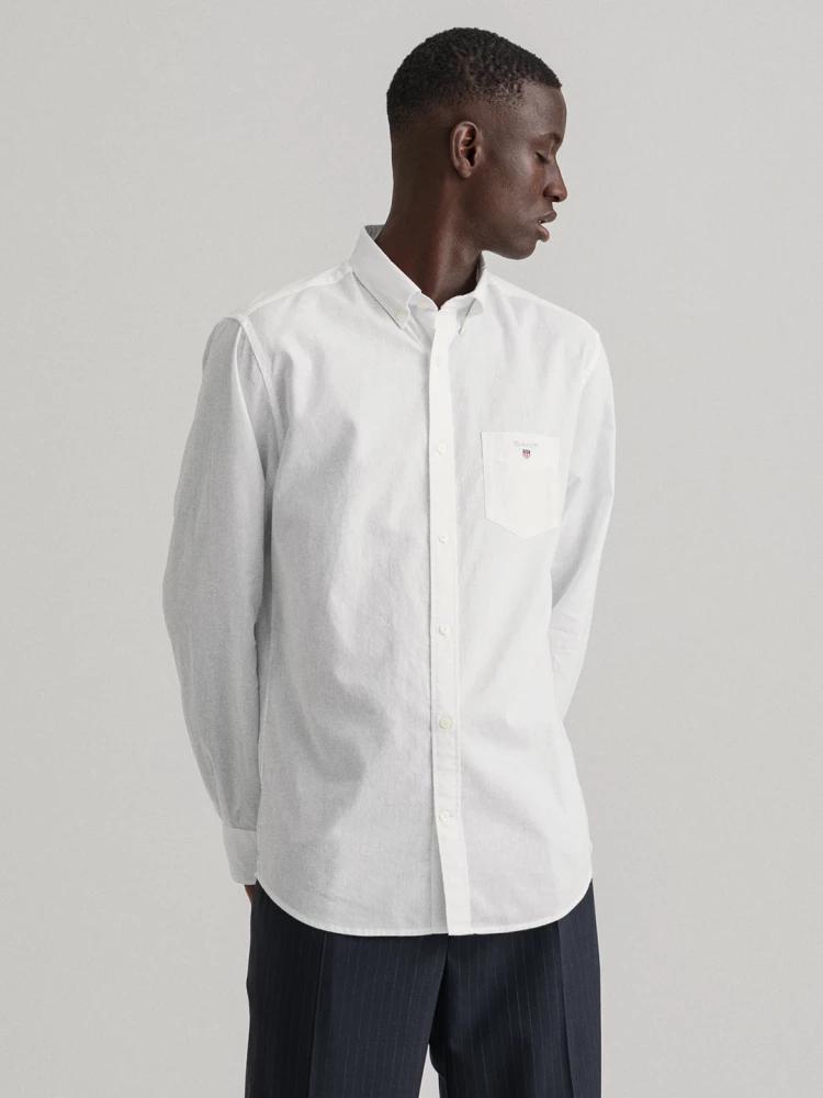 white solid collar shirt