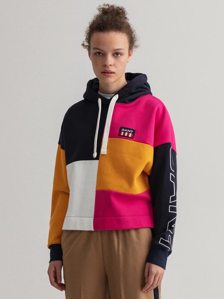 multi solid hooded sweatshirt