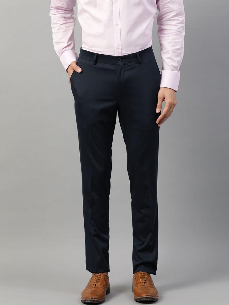 navy blue slim fit trouser