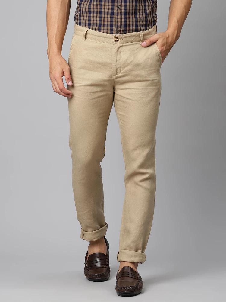 khaki slim fit trouser