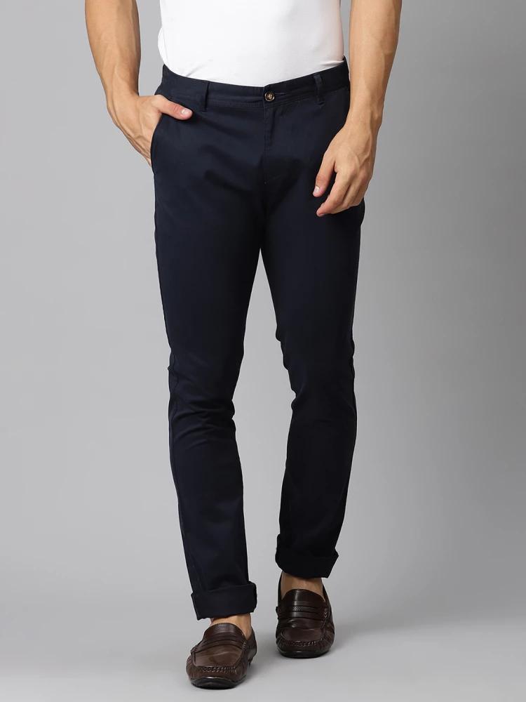 navy blue slim fit trouser