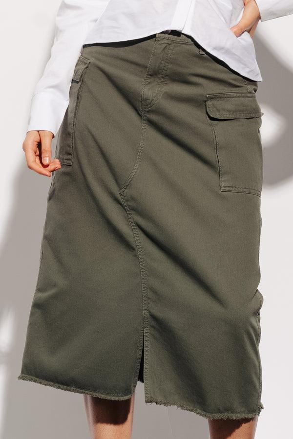 camo green cargo skirt