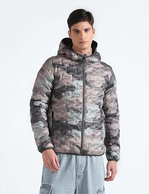 camouflage thermo tech hooded jacket