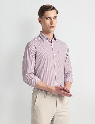 vertical stripe manhattan slim fit shirt