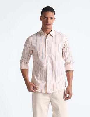 50's vertical stripe shirt