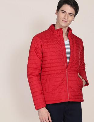 solid polyester puffer jacket