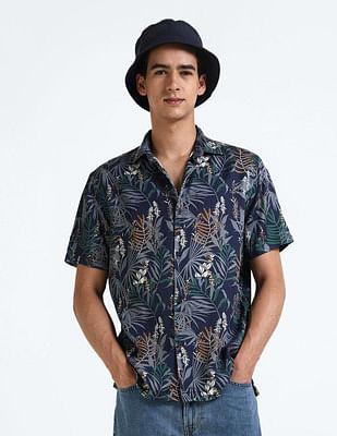 floral print lyocell shirt