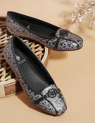 brand print alina ballerinas