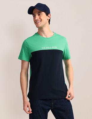 colour block slim fit t-shirt