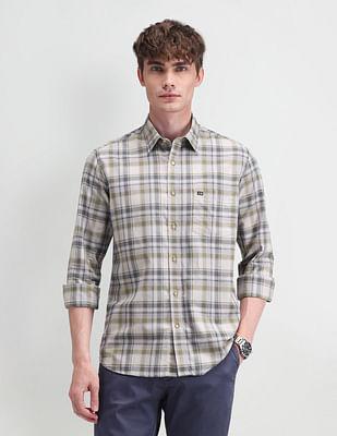 brooklyn fit plaid checked shirt