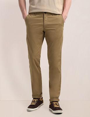 solid denver slim fit trousers