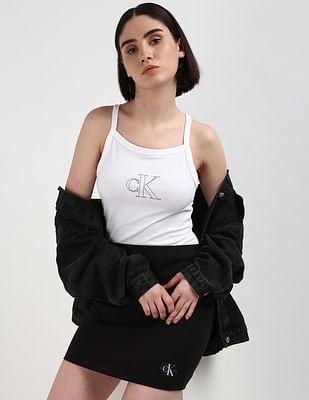 outlined strappy tank t-shirt