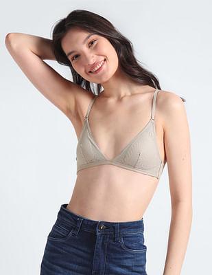 lightly lined lace triangle bra