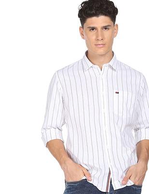 ultra soft vertical stripe casual shirt