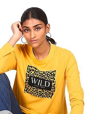 long sleeve graphic print t-shirt