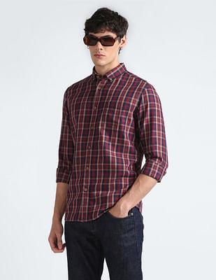 tartan check twill shirt