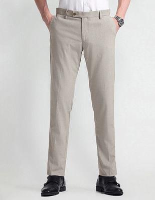 hudson tailored fit herringbone trousers