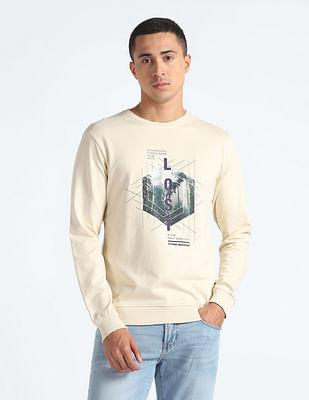 graphic print cotton sweatshirt