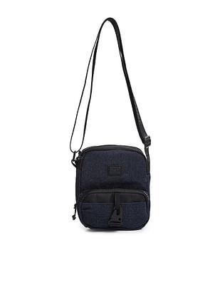 men denim shoulder bag