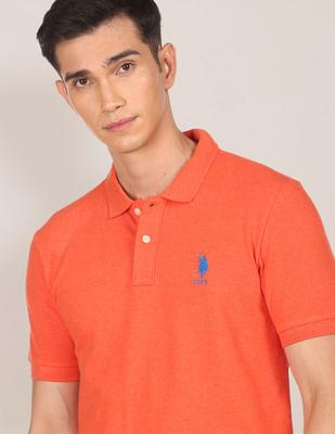 short sleeve solid pique polo shirt