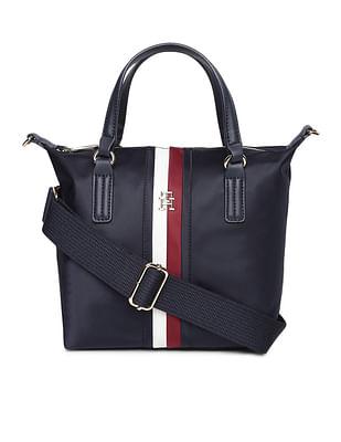 brand stripe small tote bag