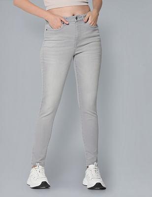 high rise stretchy skinny jeans