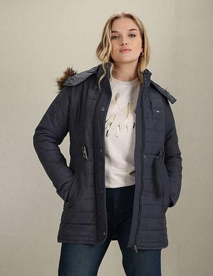 detachable hood puffer jacket