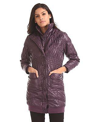 quilted hooded jacket