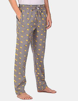 printed cotton iyad lounge pants - pack of 1