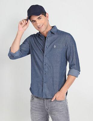 solid cotton corduroy shirt