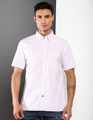 vertical stripe cotton casual shirt