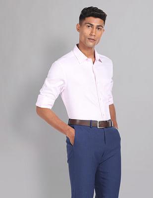 vertical stripe dobby formal shirt