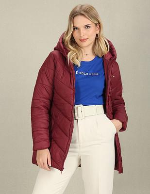 longline hooded puffer jacket