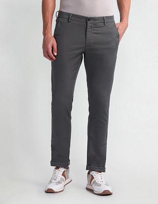 slim fit dobby trousers