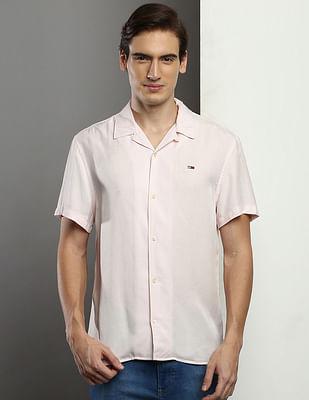 cuban collar tencel shirt